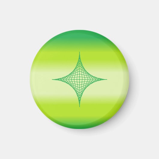 Green Star Magnet (rund) (Vorne)