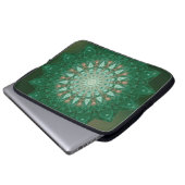 Green Star Mandala Laptopschutzhülle (Vorne Knopf)