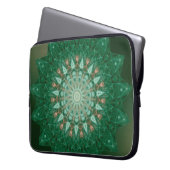 Green Star Mandala Laptopschutzhülle (Vorderseite Links)