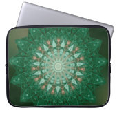 Green Star Mandala Laptopschutzhülle (Vorderseite)