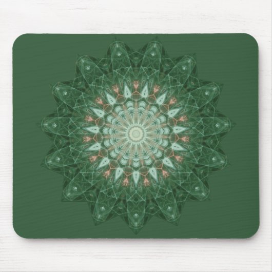 Green Star Mandala Mousepad (Vorne)