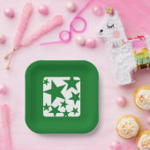 Green-Star-Papierplatte Pappteller (Party)