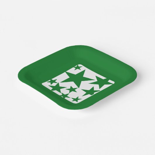 Green-Star-Papierplatte Pappteller (Gewinkelt)