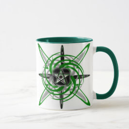 Green Star Pentagram Tasse