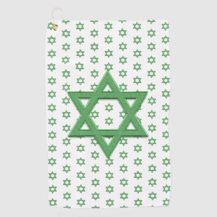 Green Star von David Seamless Golfhandtuch