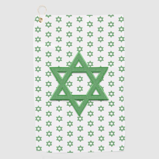 Green Star von David Seamless Golfhandtuch (Vorderseite)