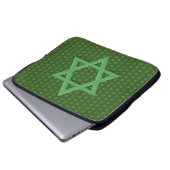 Green Star von David Seamless Laptopschutzhülle (Vorne Knopf)