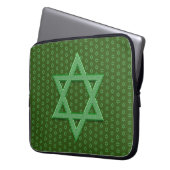 Green Star von David Seamless Laptopschutzhülle (Vorderseite Links)