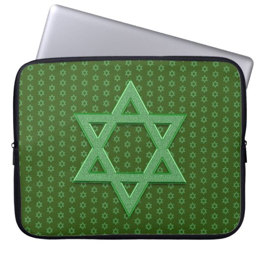 Green Star von David Seamless Laptopschutzhülle (Vorderseite)