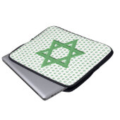 Green Star von David Seamless Laptopschutzhülle (Vorne Knopf)
