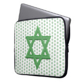 Green Star von David Seamless Laptopschutzhülle (Vorderseite Links)