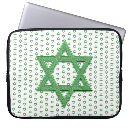 Green Star von David Seamless Laptopschutzhülle (Vorderseite)