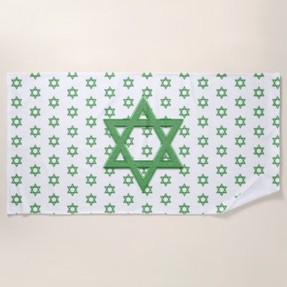 Green Star von David Seamless Strandtuch