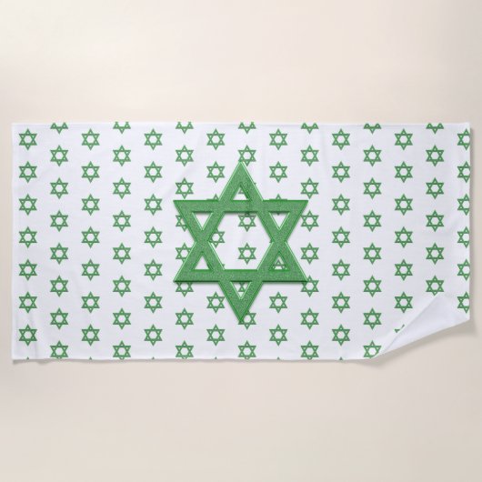 Green Star von David Seamless Strandtuch (Vorderseite)