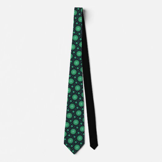 Green Starburst Neck Tie Krawatte (Vorderseite)
