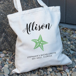 Green Starfish Bridesmaid Tote Bag für Hochzeit Tragetasche