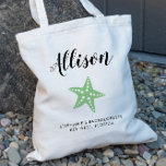 Green Starfish Bridesmaid Tote Bag für Hochzeit Tragetasche<br><div class="desc">Füllen Sie diese schöne Tasche mit dem Zubehör,  das Ihre Mädchen für Ihr Bachelorette oder Hochzeitswochenende brauchen!</div>