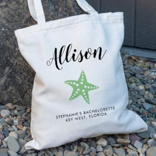 Green Starfish Bridesmaid Tote Bag für Hochzeit Tragetasche