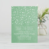 Green Starry Night Save the Date laden (Stehend Vorderseite)