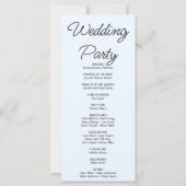 Green Stars Celestial Light Blue Wedding Program (Rückseite)