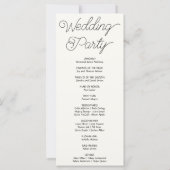Green Stars Celestial Off White Wedding Program (Rückseite)