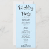 Green Stars Crescent Moon Blue Wedding Program (Rückseite)