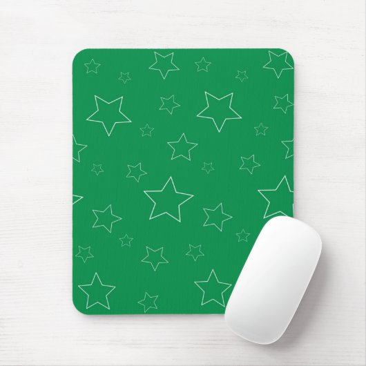 Green Stars Mousepad (Mit Mouse)