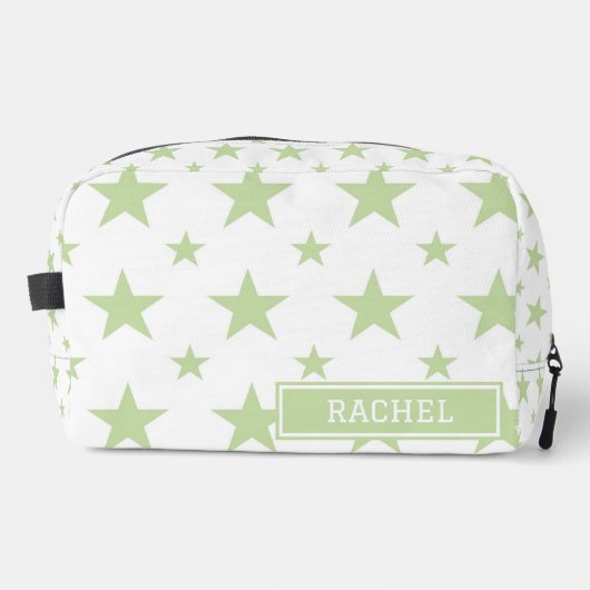 Green Stars Pattern Constellation Cosmetic Waschbeutel (Vorderseite)