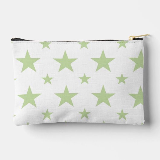 Green Stars Pattern Constellation Pencil Case Zubehörtasche (Rückseite)