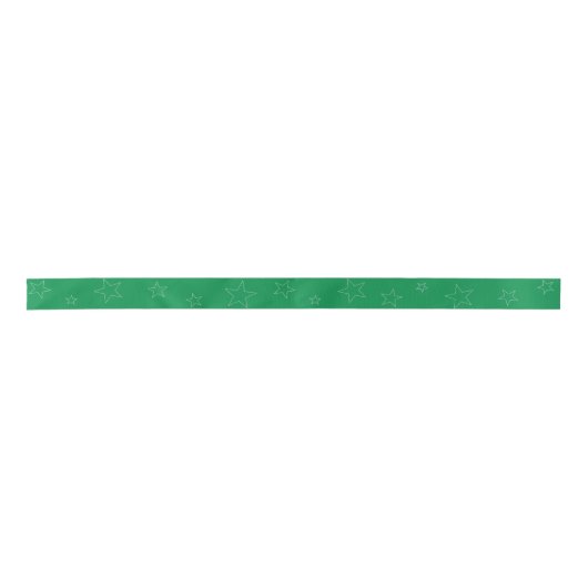 Green Stars Ribbon Satinband (Vorderseite)