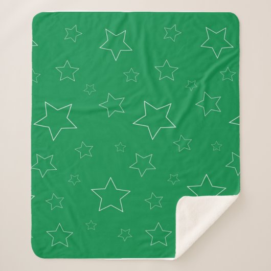 Green Stars Sherpa Blanket Sherpadecke (Vorderseite)