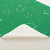 Green Stars Sherpa Blanket Sherpadecke (3/4)