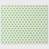 Green Stars Starry Muster Weihnachten Elegant Geschenkpapier (Flach)