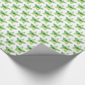 Green Stars Starry Muster Weihnachten Elegant Geschenkpapier (Ecke)