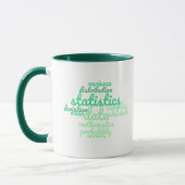 Green Statistics Match Word Cloud Tasse (Links)