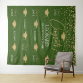 Green Step and repeat Graduation Backdrop banner Wandteppich (Beispiel (Horizontal))