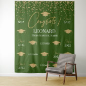 Green Step and repeat Graduation Backdrop banner Wandteppich (Beispiel)