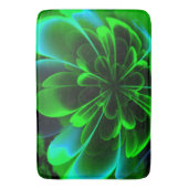 Green Stilized Corolla Bent Up Petals Badematte (Vorderseite Vertikal)