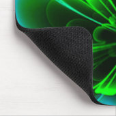 Green Stilized Corolla Bent Up Petals Mousepad (Ecke)