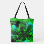 Green Stilized Corolla Bent Up Petals Tasche (Rückseite)
