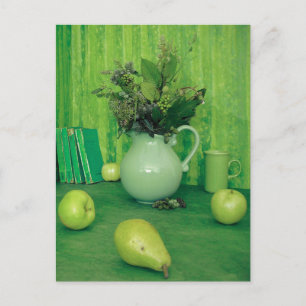 Green Still Life-Rezept-Karte Postkarte
