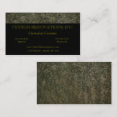 Green Stone und Black Business Card Visitenkarte (Vorne/Hinten)