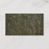 Green Stone und Black Business Card Visitenkarte (Rückseite)