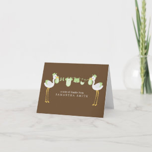 Green Storks Babydusche Danke Anmerkungen