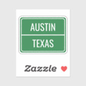 Green Street Sign Custom Aufkleber (Blatt)