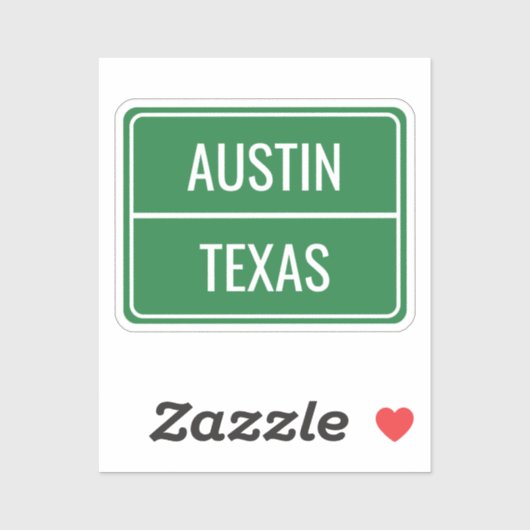 Green Street Sign Custom Aufkleber (Blatt)