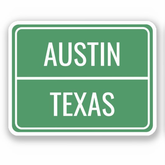 Green Street Sign Custom Aufkleber (Vorderseite)