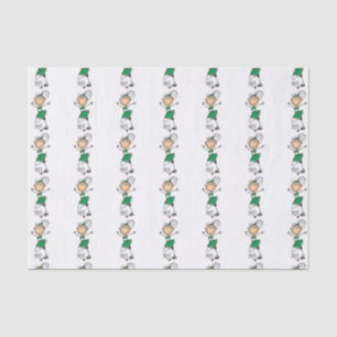 Green Strichmännchen Cheerleader Seidenpapier