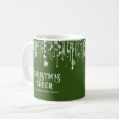 Green String Lights Weihnachts-Party Kaffeetasse (Vorderseite Links)