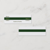 Green Strip Business Card Mini Visitenkarte (Vorne/Hinten)